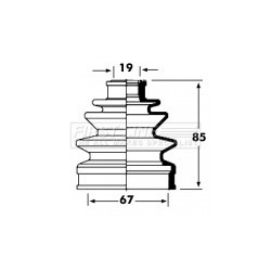 Cv Joint Boot Kit FIRST LINE FCB2355 for CHEVROLET
