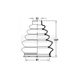 Cv Joint Boot Kit FIRST LINE FCB2357 for FORD FOCUS
