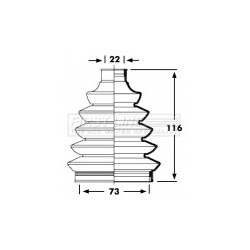 Cv Joint Boot Kit FIRST LINE FCB2359 for ABARTH