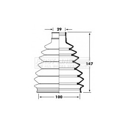 Cv Joint Boot Kit FIRST LINE FCB2362 for MERCEDES V-CLASS
