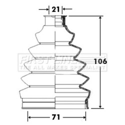Cv Joint Boot Kit FIRST LINE FCB2365 for CHEVROLET