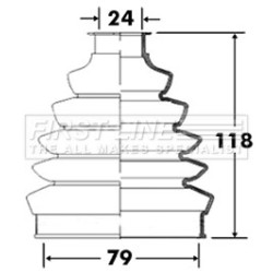 Cv Joint Boot Kit FIRST LINE FCB2366 for CHEVROLET