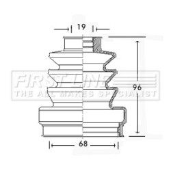 Cv Joint Boot Kit FIRST LINE FCB2445 for FORD ESCORT