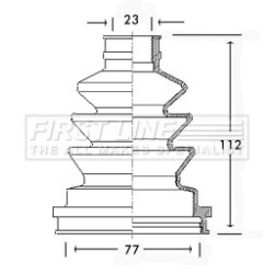 Cv Joint Boot Kit FIRST LINE FCB2532 for VAUXHALL