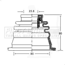 Cv Joint Boot Kit FIRST LINE FCB2541 for CITROEN