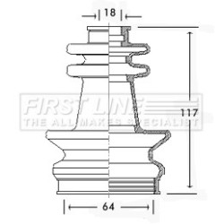 Cv Joint Boot Kit FIRST LINE FCB2597 for AUSTIN