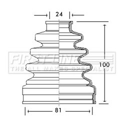 Cv Joint Boot Kit FIRST LINE FCB2665 for NISSAN SUNNY