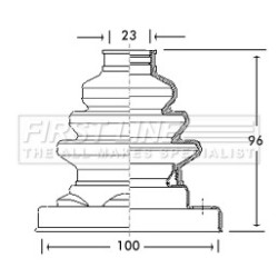 Cv Joint Boot Kit FIRST LINE FCB2679 for BMW 3