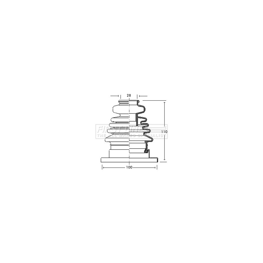 Cv Joint Boot Kit FIRST LINE FCB2753 for AUDI