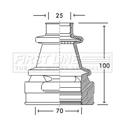 Cv Joint Boot Kit FIRST LINE FCB2772 for FORD MONDEO