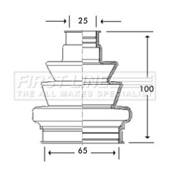 Cv Joint Boot Kit FIRST LINE FCB2777 for VAUXHALL