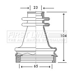 Cv Joint Boot Kit FIRST LINE FCB2779 for RENAULT