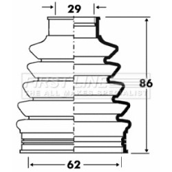 Cv Joint Boot Kit FIRST LINE FCB2882 for AUDI