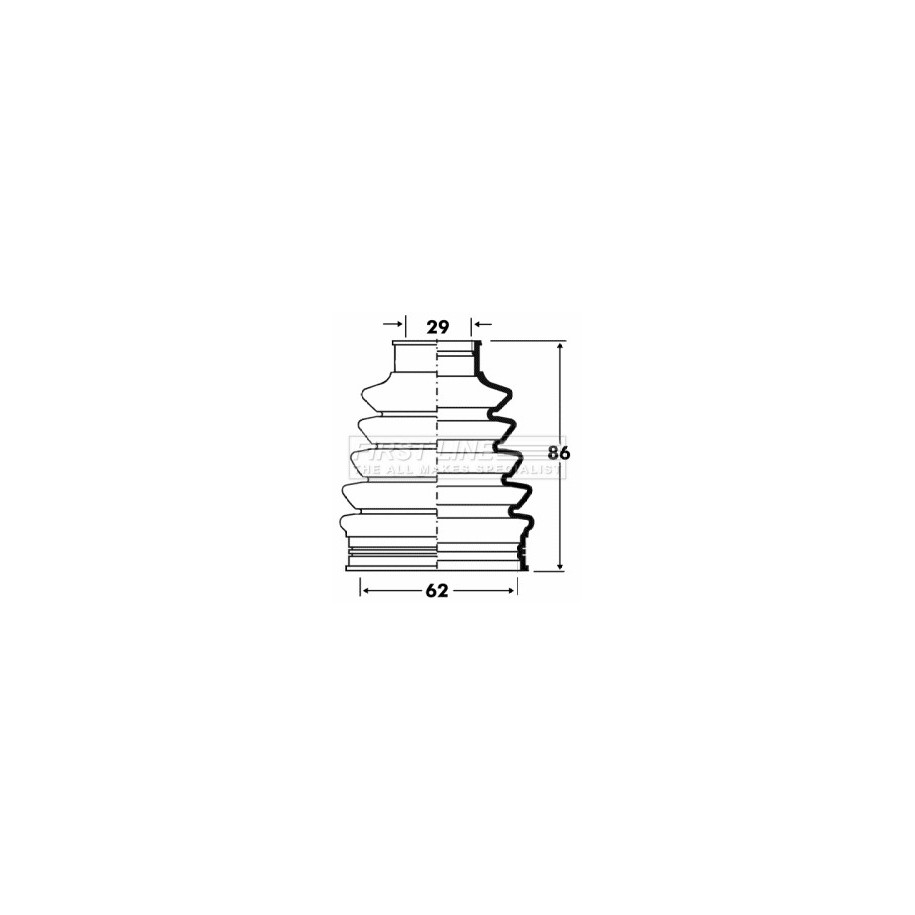 Cv Joint Boot Kit FIRST LINE FCB2882 for AUDI
