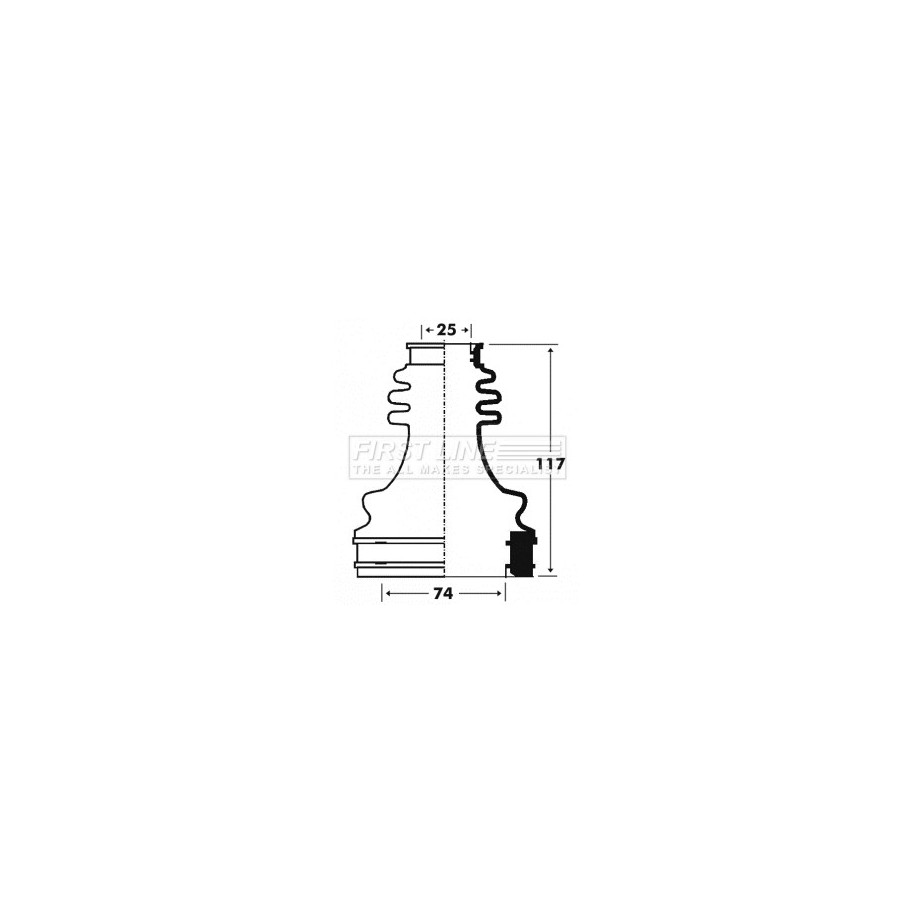 Cv Joint Boot Kit FIRST LINE FCB2916 for PORSCHE
