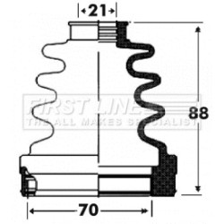 Cv Joint Boot Kit FIRST LINE FCB2918 for ABARTH