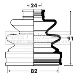 Cv Joint Boot Kit FIRST LINE FCB6002 for LEXUS IS OE G015-22-540