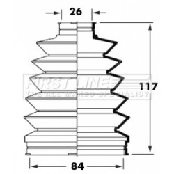 Cv Joint Boot Kit FIRST LINE FCB6012 for MAZDA
