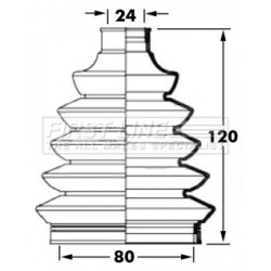 Cv Joint Boot Kit FIRST LINE FCB6029 for CHEVROLET