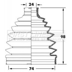 Cv Joint Boot Kit FIRST LINE FCB6041 for SUBARU IMPREZA