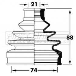 Cv Joint Boot Kit FIRST LINE FCB6045 for SUZUKI GRAND