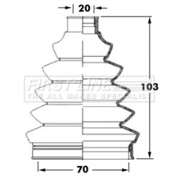 Cv Joint Boot Kit FIRST LINE FCB6047 for HONDA