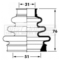 Cv Joint Boot Kit FIRST LINE FCB6063 for BMW OE 33211229594