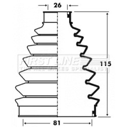 Cv Joint Boot Kit FIRST LINE FCB6075 for ABARTH