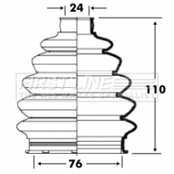 Cv Joint Boot Kit FIRST LINE FCB6081 for FORD FIESTA