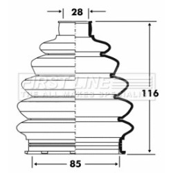 Cv Joint Boot Kit FIRST LINE FCB6083 for FORD FOCUS OE 1359667