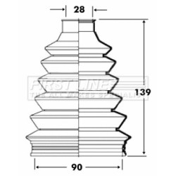 Cv Joint Boot Kit FIRST LINE FCB6085 for LAND ROVER DISCOVERY