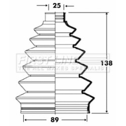 Cv Joint Boot Kit FIRST LINE FCB6088 for LAND ROVER FREELANDER