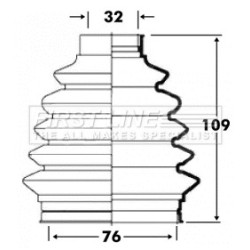 Cv Joint Boot Kit FIRST LINE FCB6091 for MERCEDES A-CLASS