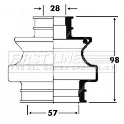 Cv Joint Boot Kit FIRST LINE FCB6093 for MERCEDES C-CLASS