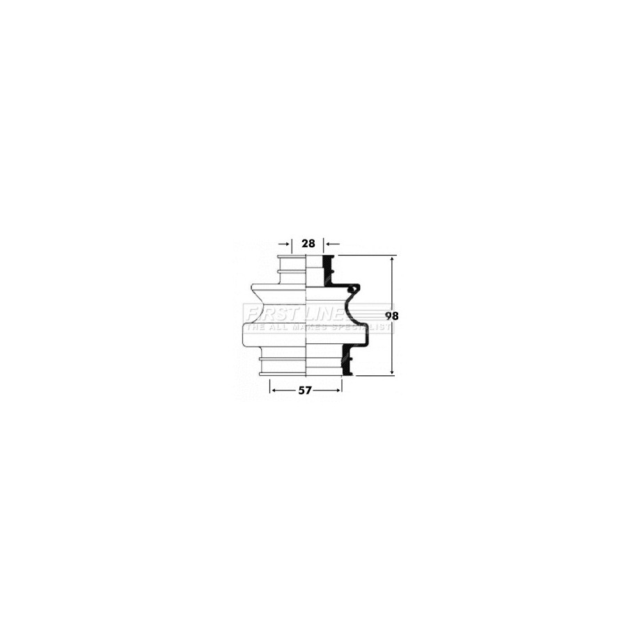 Cv Joint Boot Kit FIRST LINE FCB6093 for MERCEDES C-CLASS