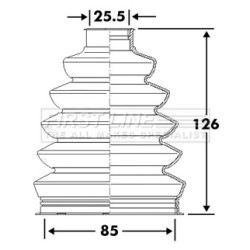 Cv Joint Boot Kit FIRST LINE FCB6114 for ABARTH