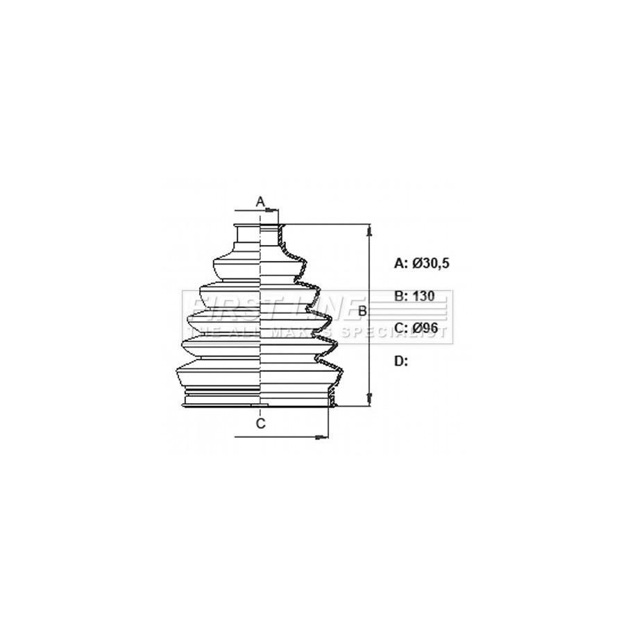 Cv Joint Boot Kit FIRST LINE FCB6121 for AUDI