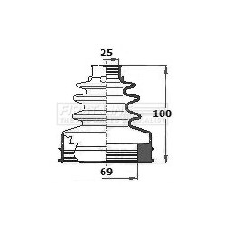 Cv Joint Boot Kit FIRST LINE FCB6129 for FORD