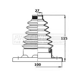Cv Joint Boot Kit FIRST LINE FCB6134 for AUDI