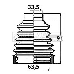 Cv Joint Boot Kit FIRST LINE FCB6140 for CITROEN C3 OE 3287.C2