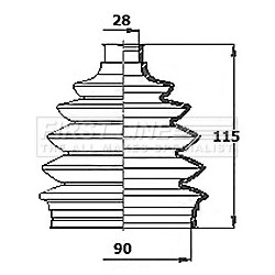 Cv Joint Boot Kit FIRST LINE FCB6149 for CHEVROLET