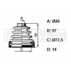 Cv Joint Boot Kit FIRST LINE FCB6158 for FORD