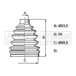 Cv Joint Boot Kit FIRST LINE FCB6166 for CITROEN