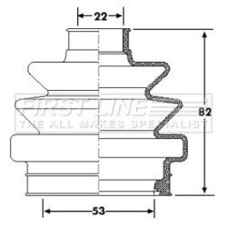 Cv Joint Boot Kit FIRST LINE FCB6174 for PORSCHE 911