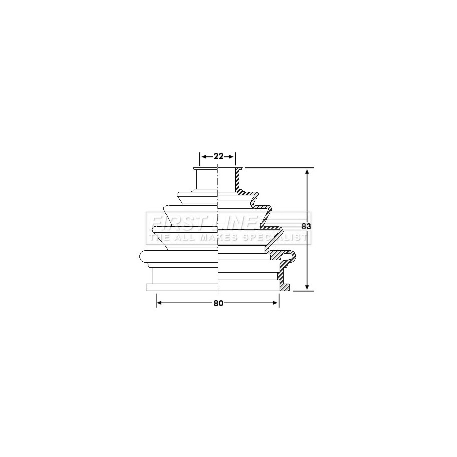 Cv Joint Boot Kit FIRST LINE FCB6175 for AUDI