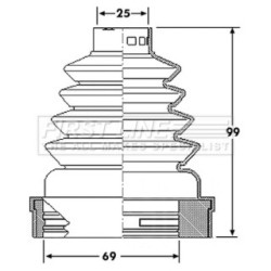 Cv Joint Boot Kit FIRST LINE FCB6190 for DACIA