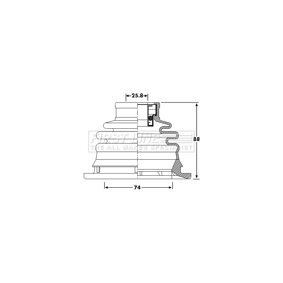 Cv Joint Boot Kit FIRST LINE FCB6209 for RENAULT OE 7701470567