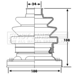 Cv Joint Boot Kit FIRST LINE FCB6242 for VAUXHALL OMEGA OE 1604305
