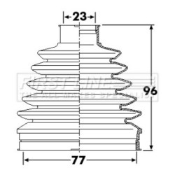 Cv Joint Boot Kit FIRST LINE FCB6247 for CITROEN