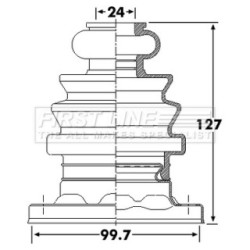 Cv Joint Boot Kit FIRST LINE FCB6258 for AUDI